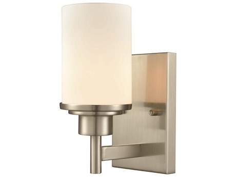 Elk Home Belmar 1-Light Brushed Nickel Glass Wall Sconce