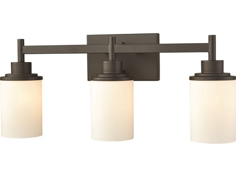 Elk Home Belmar 3-Light Oil Rubbed Bronze Glass Vanity Light