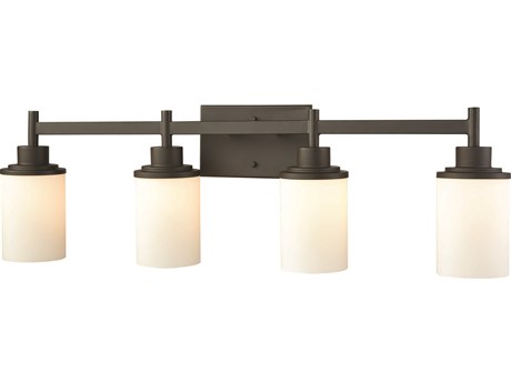 Elk Home Belmar 4-Light Oil Rubbed Bronze Glass Vanity Light