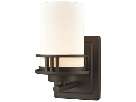 Elk Home Ravendale 1-Light Oil Rubbed Bronze Glass Wall Sconce