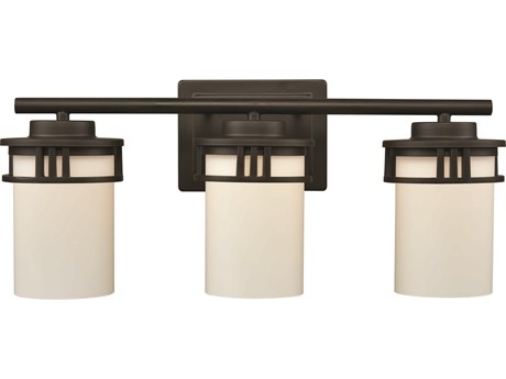 Elk Home Ravendale 3-Light Oil Rubbed Bronze Glass Vanity Light