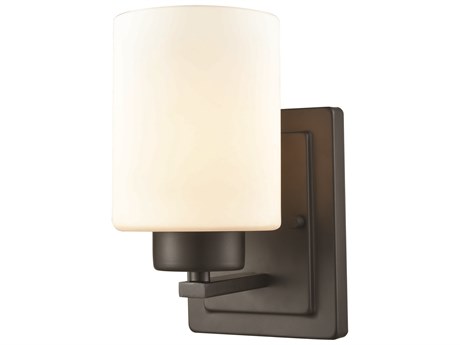 Elk Home Summit Place 1-Light Oil Rubbed Bronze Glass Wall Sconce