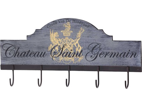 Elk Home Green Black Chateau 5-Hook Coat Rack