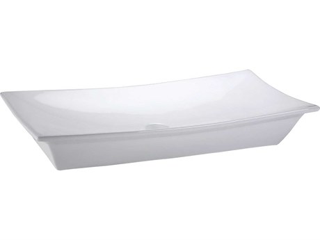 Elk Home Vitreous China White Rectangular Vessel Sink