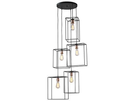 Elk Home Box 5-Light Oil Rubbed Black Geometric Pendant