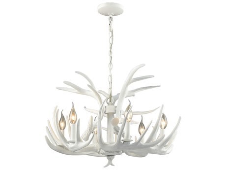 Elk Home Big Sky 6-Light White Tiered Chandelier