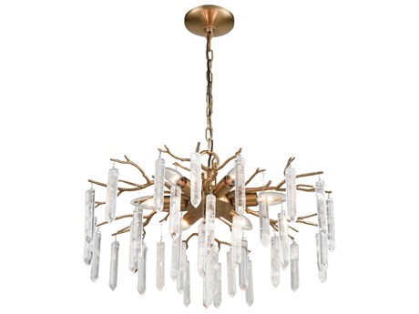 Elk Home Kvist 6-Light Coffee Bronze Clear Crystal Pendant