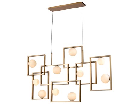 Elk Home Amazed 7-Light Aged Brass Geometric Island Pendant