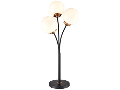 Elk Home Boudreaux Matte Black LED Buffet Lamp with Frosted Glass Shade