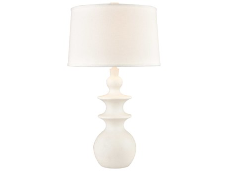 Elk Home Depiction Matte White Linen Hardback Buffet Lamp
