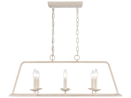 Elk Home Joanie 6-Light Antique White Linear Island Pendant