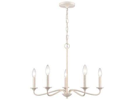 Elk Home Quinn 5-Light Antique White Candelabra Chandelier