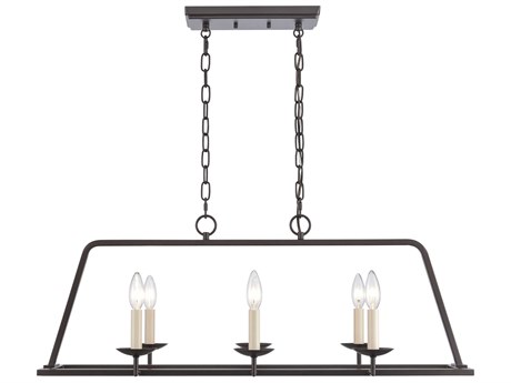 Elk Home Joanie 6-Light Old Bronze Linear Island Pendant