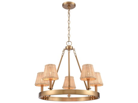 Elk Home Rydell 5-Light Brushed Gold Chandelier