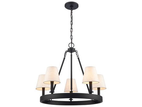 Elk Home Rydell 5-Light Matte Black Chandelier