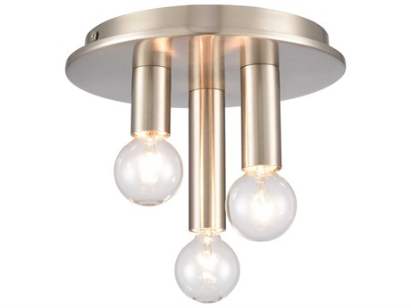Elk Home Pepper 3-Light Brushed Nickel Flush Mount