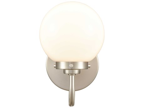 Elk Home Fairbanks 1-Light Brushed Nickel Glass Wall Sconce