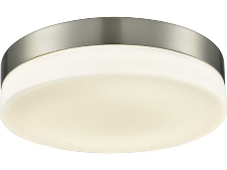 Elk Home Holmby 1-Light Satin Nickel Glass LED Drum Flush Mount