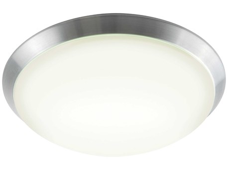 Elk Home Luna Brushed Aluminum Silver Bowl Round Flush Mount