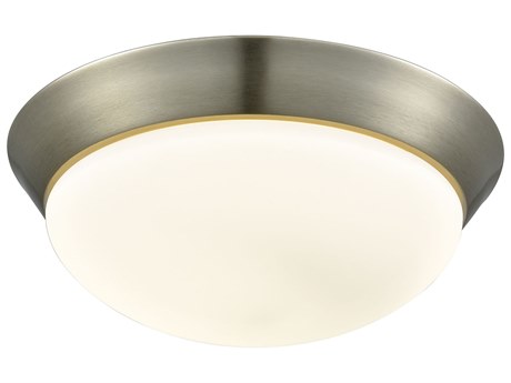 Elk Home Contours 1-Light Satin Nickel Bowl Flush Mount