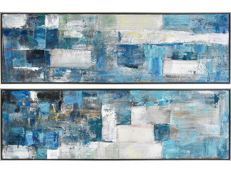 Elk Home Blue Apparent Canvas Wall Art Set of 2