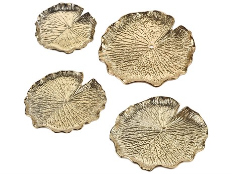 Elk Home Lilypad Gold Decorative Bowl Set of 4
