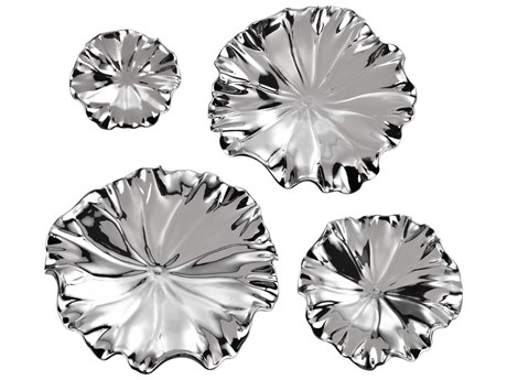 Elk Home Petal Silver Decorative Bowl Set of 4