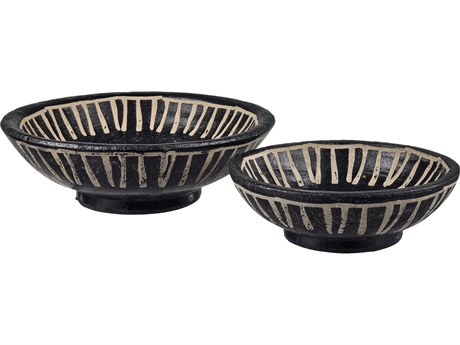 Elk Home Eleni Black / Brown Decorative Plate Set of 2
