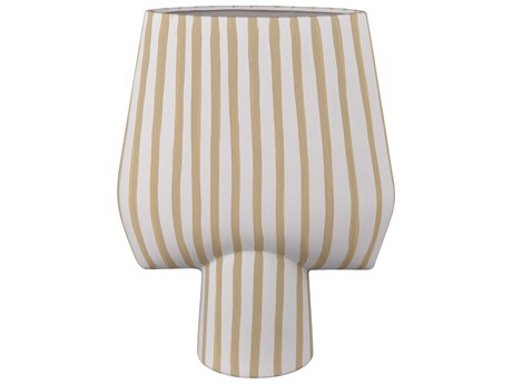 Elk Home Hawking Striped White / Beige Vase