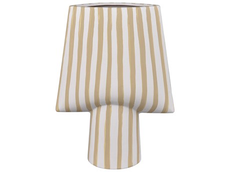 Elk Home Hawking Striped White / Beige Vase