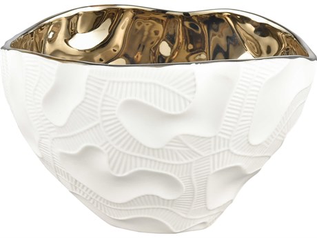 Elk Home Halford Matte White / Gold Decorative Bowl