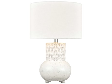 Elk Home Delia White Linen Hardback Table Lamp