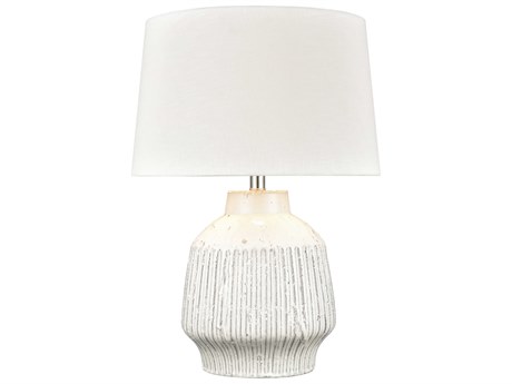 Elk Home Rhoda White Linen Hardback Table Lamp