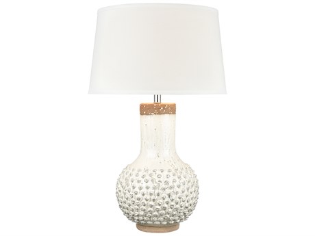 Elk Home Elinor White Linen Hardback Buffet Lamp