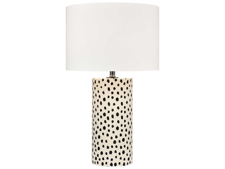 Elk Home Signe Cream White Cotton Hardback Gold Buffet Lamp