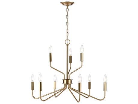 Elk Home 9-Light Brass Candelabra Chandelier