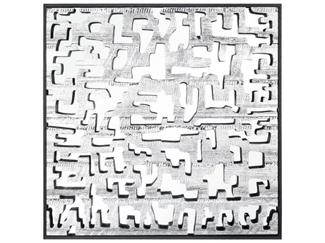 Elk Home Mapped Dimensional Silver Wall Art