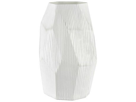 Elk Home Aggie White 16" High Vase