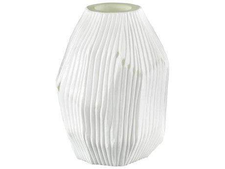 Elk Home Aggie White 9" High Vase