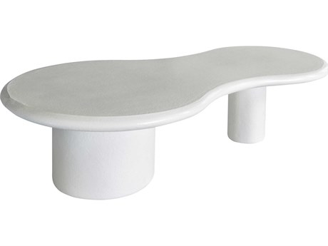 Elk Home Stella Concrete Plaster White Coffee Table