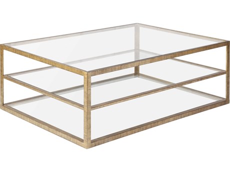 Elk Home Rectangular Glass Gold Coffee Table