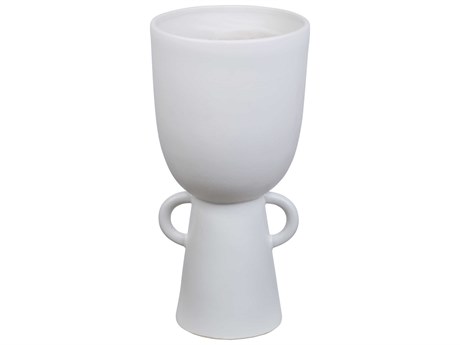 Elk Home Talus Matte White 17" High Vase