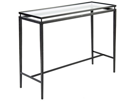 Elk Home Rectangular Glass Black Console Table