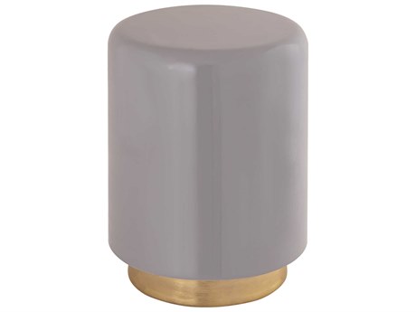 Elk Home Round Metal Gray End Table