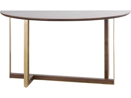 Elk Home Crafton Wood Mahogany Brass Console Table