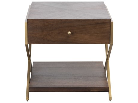 Elk Home Guilford Rectangular Wood Mahogany Brass End Table