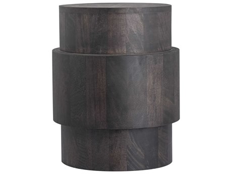 Elk Home Round Wood Blackwash End Table