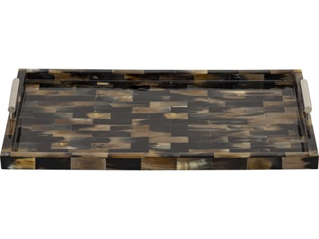 Elk Home Horn Brown / Stainless Steel Serving Tray