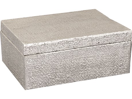 Elk Home Antique Nickel Square Linen 11" Texture Box