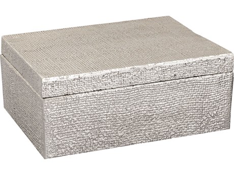 Elk Home Antique Nickel Square Linen 8" Texture Box